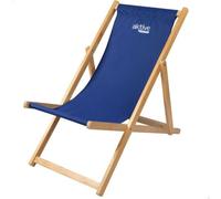 Aktive Beach Chaise Longue Bleu En Bois De Pin Naturel