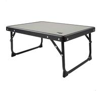 AKTIVE Camping- Table de Camping Basse Pliante Structure Acier, Table de Camping Pliable Légère et Compacte, Protections Anti-Retournement, 60X40X25 cm, Noir et Gris