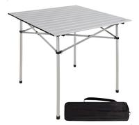 AKTIVE Camping - Table Pliante en Aluminium, Table de Camping, Plage ou Jardin Légère avec Sac de Transport, Gris