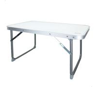 AKTIVE Camping - Table Pliante Table Basse Blanche en Aluminium. Table de Camping, Plage ou Jardin Légère et Portable, Blanc