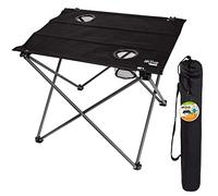 AKTIVE Camping - Table Pliante Ultra Légère avec Sac de Transport, Table de Camping, Plage ou Jardin, Noire