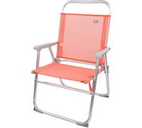AKTIVE Chaise de Plage Pliante, 56X50X88 cm, Couleur Corail, Chaise Haute Pliante, Poids Maximum 100 kg, Chaises de Plage Pliantes Légères, Blocs Anti-Bascule, Beach