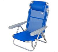 AKTIVE 62608 62608-Chaise de Plage 5 Positions avec tête Beach 60 x 47 x 83 cm Unisexe Adulte, Bleu Marine, MEDIANO