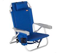 Aktive Chaise pliante 62353 XXL Low Multi-positions 57x53x78 cm Bleu