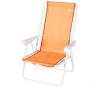 AKTIVE Chaise de Plage Pliante Orange, 44 x 40 x 81 cm, Design Sac à Dos, avec Poche en Filet, Structure en Acier, Tissu en Polyester, jusqu'à 110 kg (62506)
