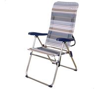 Chaise de plage haute pliante Aktive Beach - Bleu - 5 positions