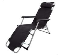 Aktive Reclining Lounger With Cushion Argenté 178 x 60 x 89 cm