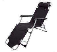 Aktive Reclining Lounger With Cushion Argenté 178 x 60 x 89 cm