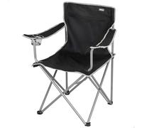 AKTIVE Chaise Pliante Camping, Structure Acier, siège Polyester, Porte-gobelet intégré, système Anti-retournement, Charge 100 kg, Pliable et Portable, Noire (63160)