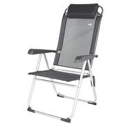 AKTIVE - Chaise Pliante inclinable 5 Positions, Anti-retournement, avec Coussin, Dossier Haut et accoudoirs, résistante : Poids Maximum 110 kg, matériau textilène et Aluminium, Dimensions 44 x 55 x