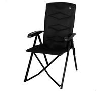 AKTIVE Chaise Pliante Rembourrée, Noir, 49X76X109 cm, 5 Positions, Supporte 110 kg, Butées Antidérapantes, Structure en Aluminium, Tissu Polyester