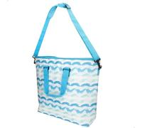 AKTIVE Glacière Souple 20L (55x43x13 cm) avec poignées et bandoulière, Design en Forme de Vague, Poche extérieure, pour Garder Les Aliments et Les Boissons au Frais