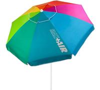 AKTIVE Grand Parasol, Ø200 cm, Parasol Coupe-Vent, Protection UV50, Multicolore, Mât 28-32 mm, Mât Flexible, avec Sac de Transport, Beach