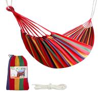 AKTIVE Hamac de Jardin Portable en Coton, Orange