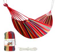 AKTIVE Hamac de Jardin Portable en Coton, Orange