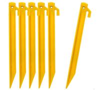 AKTIVE Lot de 6 sardines pour tente 23 cm | piquets pour sols mous en plastique jaune