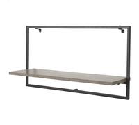 AKTIVE Max Home 18481 Étagère Murale, Poids Maximum supporté 5 kg, avec étagère, Effet Ciment, Structure métallique Noire, Design rectangulaire, pour Salon, entrée, Chambre, Cuisine