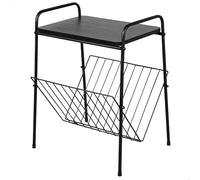 AKTIVE Max Home 18506 Table d'appoint, 36 x 29 x 46 cm, Poids Maximum supporté 5 kg, avec Porte-revues en métal, Structure métallique Noire, Organisation pour Salon, Bureau, entrée