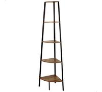 AKTIVE Max Home Étagère d'angle, 30 x 30 x 135 cm, avec 5 Niveaux, Acier, Bois, Montage Facile, Rangement, Organisation, étagères Hautes, décoration, Chambre, Salon, Salle de Bain (18459)