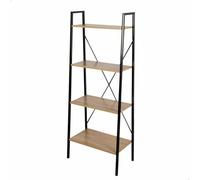AKTIVE Max Home etagère de Rangement, 4 Étagères, 60X32X148 cm, Acier et Bois, Facile à Assembler, Robuste et Durable, Design en Échelle, Meuble de Salon, etagères, Décoration (18419)