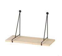 AKTIVE Max Home Etagère Murale, 30 cm, Charge maximale 5 kg, avec Supports métalliques triangulaires, Flottante, Etagère Effet Bois, pour Photos, Décoration, Cuisine, Salle de Bain (18488)