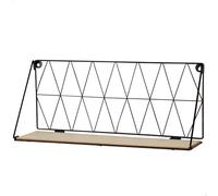 AKTIVE Max Home Etagère Murale, 48x20x13 cm, Poids Max 2 kg, Grille Triangulaire, Décoratif, Cadre métallique, Etagère en Bois, pour Salon, Bureau, Style géométrique (18472)