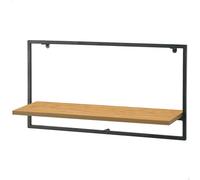 AKTIVE Max Home Etagère Murale, Charge maximale 5 kg, avec étagère, Effet chêne, Structure métallique Noire, Design rectangulaire, pour Salon, Hall d'entrée, Chambre à Coucher (18480)