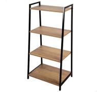 AKTIVE Max Home Étagères à échelle Fixe 4 Niveaux, 43x30x90 cm, Bois et métal, Poids Maximum supporté 16 kg, Bibliothèques, Étagères de Rangement, Meubles de Salon, Style Industriel (18454)