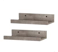 AKTIVE Max Home Lot de 2 étagères murales, 25 cm, Charge Max 4 kg, Effet Ciment, pour Les Photos, Décoration, Salon, Salle à Manger, Cuisine, Salle de Bain (18487)