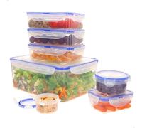 AKTIVE Max Home Pack 7 récipients hermétiques en Plastique, Tailles de 0,1L à 5L, Fermeture hermétique, Plastique sans BPA, pour Les liquides et Les Aliments Frais