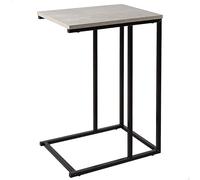 AKTIVE Max Home Table d'appoint, 40x30x59 cm, Charge maximale 5 kg, en Forme de C, Tables en Bois, Effet Ciment, Structure en métal Noir, Décoration Salon, Chambre à Coucher (18519)