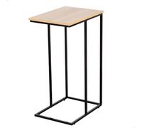 Table d'appoint en forme de C - AKTIVE - 40x30x66 cm - Bois et acier - 6 kg max - Système de mise à niveau