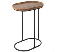 AKTIVE Max Home Table d'appoint, Ronde, Effet chêne, Structure métallique Noire, 45 x 30 x 60 cm, Poids Maximum supporté 5 kg (18503)