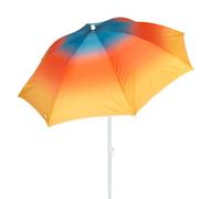 AKTIVE Parapluie de plage, 180 cm, 8 baleines, motif coloré, protection UV50, mât en acier inclinable et réglable en hauteur, léger et amovible, housse avec bandoulière incluse (62428), multicolore,