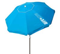 AKTIVE Parapluie de Plage, Ø200 cm, Couleur Bleu, avec Filtre de Protection UV50, Mât Ø28-32 mm, Sac de Transport Inclus, Parapluie de Plage Pliable, Plage