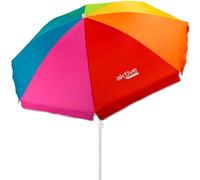 AKTIVE Parasol, Ø180 cm, avec Filtre UV50 Protection, Mât Ø22-25 mm, Comprend Sac de Transport, Parasol Pliable, Imprimé Multicolore, Beach