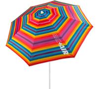 Aktive Parasol de plage Sun&Confort - Anti-vent, UV50, mât inclinable 220 cm, multicolore