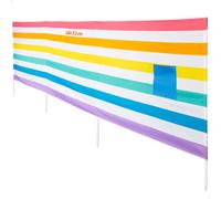 AKTIVE Paravent de Plage, 360 x 85 cm, Multicolore, Protection UV30, Tissu Polyester, Structure Acier, Comprend 4 Baleines, Sac de Transport, Coupe-Vent Pliable (62492)