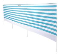 AKTIVE Paravent de Plage, 480 x 100 cm, Rayures Bleues et Blanches, Protection UV 30, Tissu Polyester, Structure en Acier, Comprend 4 poteaux, Sac de Transport, paravent Pliable (62491)