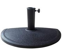 AKTIVE Pied de Parasol, Mât 38-48 mm, Ø50X32 cm, Noir, Matériau Polyrésine, Pied de Parasol de Jardin, Semi-Circulaire, 9 kg, Jardin