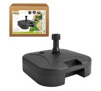 AKTIVE Pied de Parasol Rechargeable en Plastique Noir 48X33 cm, Capacité 19 litres, Convient aux Tubes Ø19 à 33 mm, Léger à Vide, Idéal pour Jardin, Terrasse ou Balcon (62199)