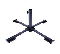AKTIVE Pied Pliable pour Parasol de Terrasse Extérieur Ø86X34 cm, Acier pour Mât de 38 à 50 mm, Support Parasol de Jardin, Pied de Parasol, Résistant, Léger, Compact et Facile à Placer (53991)