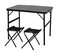 AKTIVE Table de Camping Pliable, 2 tabourets, Hauteur réglable (63190)