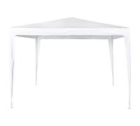AKTIVE Tente Démontable Blanche 3X3 M pour Jardin, Terrasse ou Plage, Gazebo Extérieur, Structure Acier, Toiture Polyéthylène, Résistante, Imperméable 90 g, M², Montage Rapide sans Outils (53857)