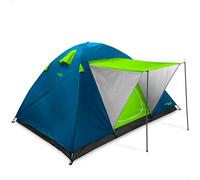 Aktive 52890 Tente de Camping 4 Personnes Double Toit et auvent Avant, Dimensions 240 x 210 x 130 cm, Anti-Pluie, Double Porte avec Fermeture éclair et moustiquaire, Tente de Camping