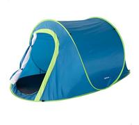 AKTIVE Tente Pop-Up, 120X220X95 cm, 2 Personnes, Piquets Inclus, Arceaux en Fibre de Verre, Tissu Polyester 190T, Colonne d'eau 800 mm, Poids 1,36 kg, Double Toit, Moustiquaires (63121)