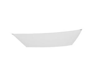 AKTIVE Voile d'Ombrage Rectangulaire Blanche 400X300 cm pour Jardin ou Terrasse Extérieure, Polyester 160 g, M², Protection Solaire avec Cordes de Fixation Incluses