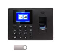 Aktivstar Contrôle horaire des employés, machine à signer avec écran LCD, clé USB de 8 Go, machine d'assistance biométrique avec capacité de 1000 empreintes