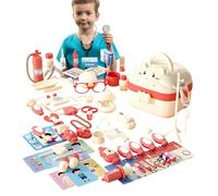Aktkind Doctor Game Jeu de jeux Docteur pour enfant avec motif valise | Set de jeu de rôle Docteur, jeu de jeux de pédiatre multifonctionnel, Illuminac