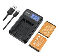 AKTTKA Batterie NP-45 NP-45A NP-45B NP-45S (2×1200mAh), Fonctionne avec Olympus Li-40B Li-42B, Nikon EN-EL10, Fujifilm INSTAX Mini 90/FinePix XP20 XP80